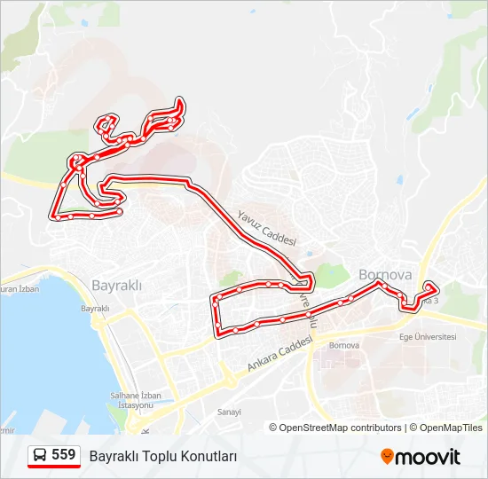 559 Bus Line Map