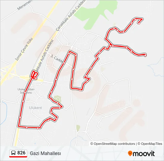 826 Bus Line Map