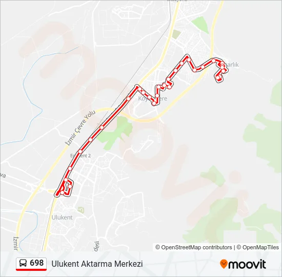 698 Bus Line Map