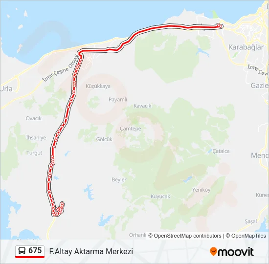 675 Bus Line Map