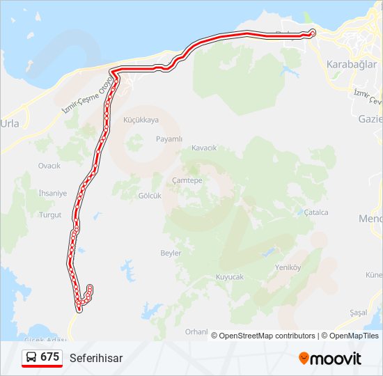 675 bus Line Map