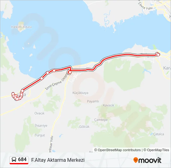 684 Bus Line Map