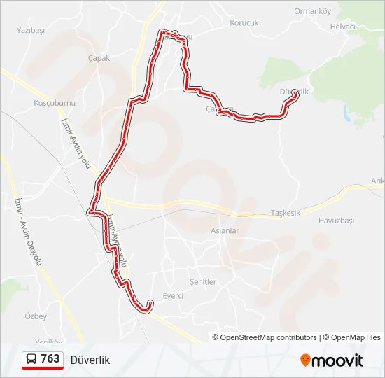 763 Bus Line Map