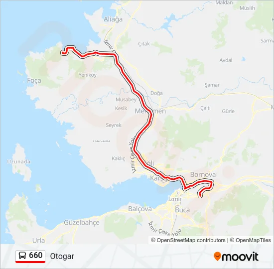 660 Bus Line Map