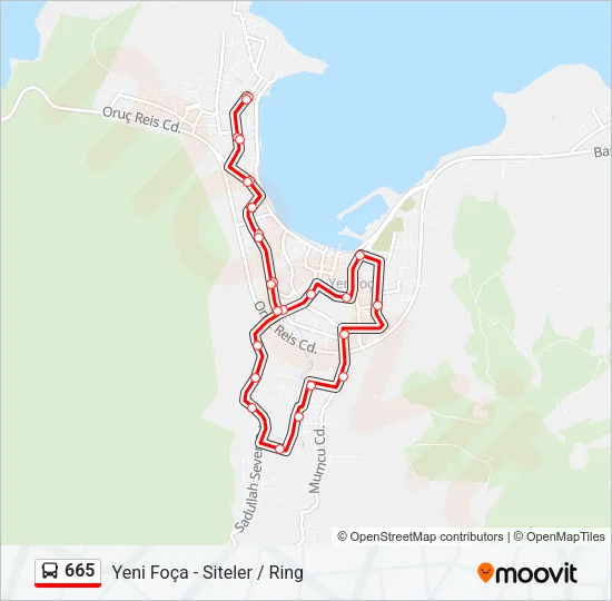 665 Bus Line Map