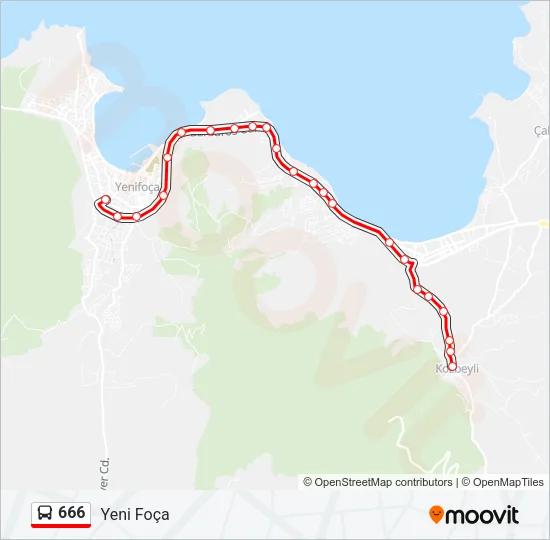 666 Bus Line Map