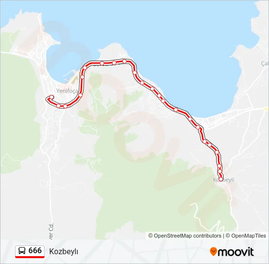 666 Bus Line Map