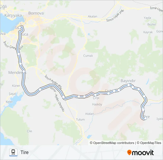 B36 Train Line Map