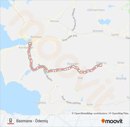 B37 tren Hattı Haritası