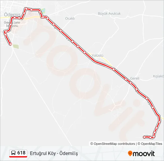 618 Bus Line Map