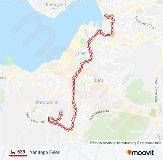 539 Bus Line Map