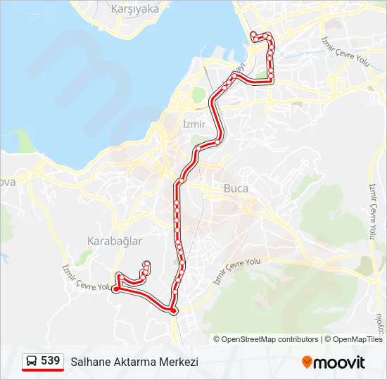 539 Bus Line Map