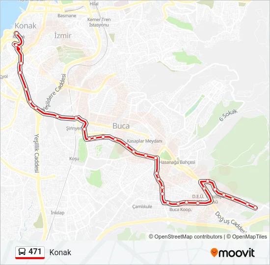 471 Bus Line Map