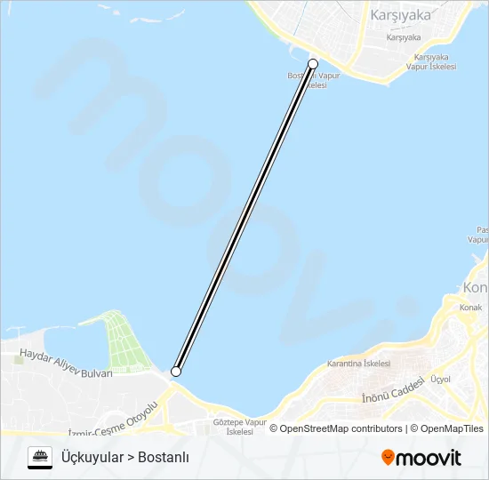 BOSTANLI - ÜÇKUYULAR  Line Map