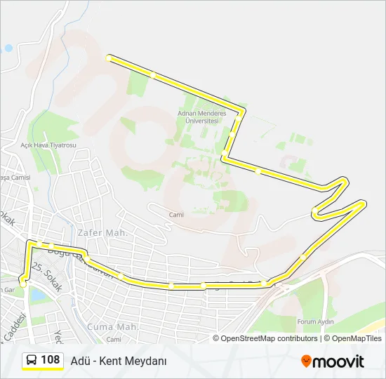 108 Bus Line Map