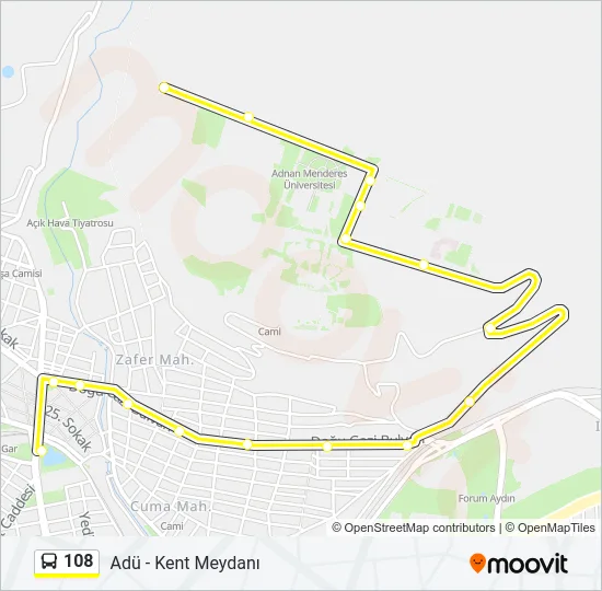 108 Bus Line Map