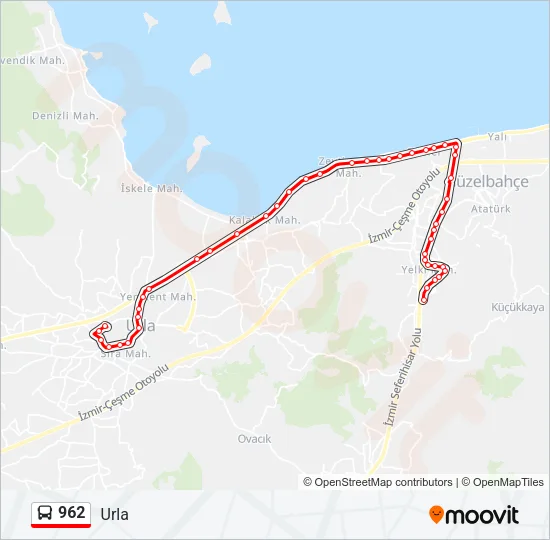 962 Bus Line Map