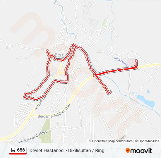656 Bus Line Map