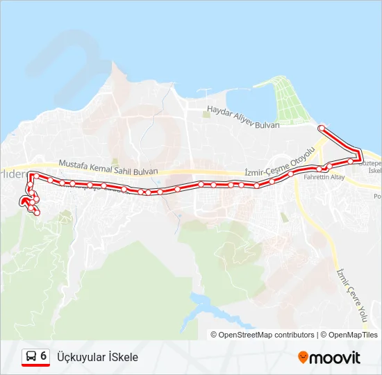 6 Bus Line Map