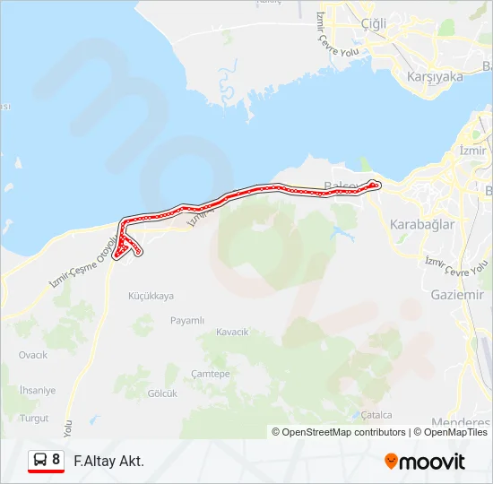 8 Bus Line Map