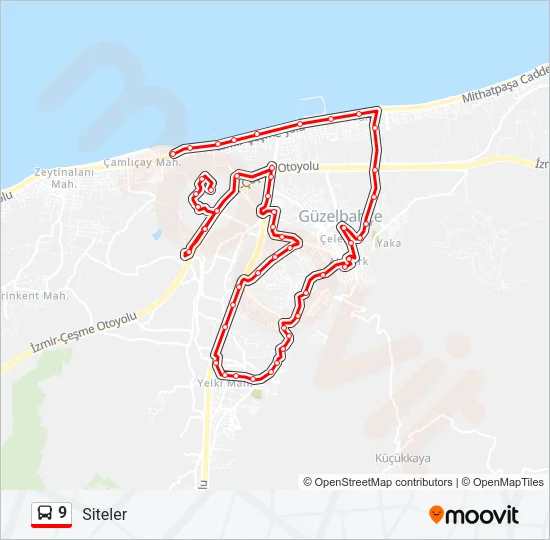 9 Bus Line Map