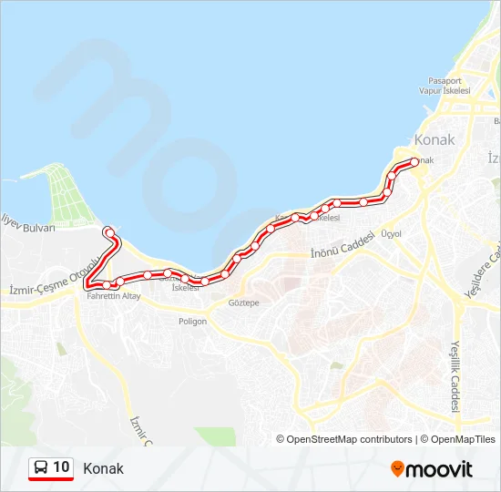10 Bus Line Map