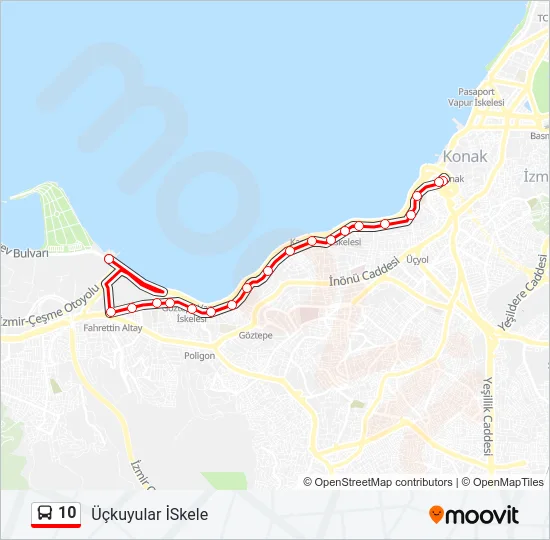 10 Bus Line Map