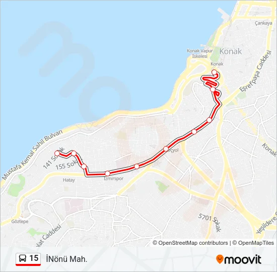 15 Bus Line Map