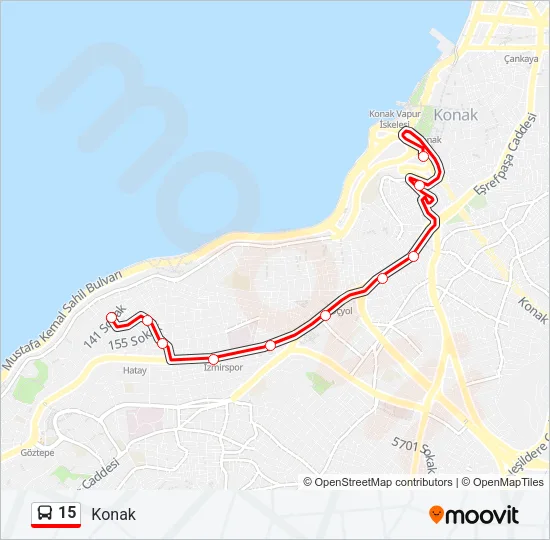 15 Bus Line Map