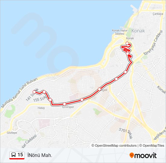 15 bus Line Map