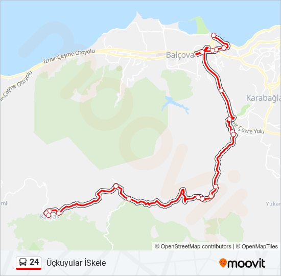 24 bus Line Map