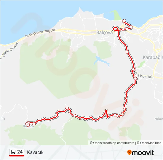 24 Bus Line Map