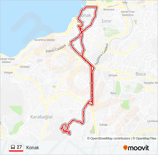 27 Bus Line Map