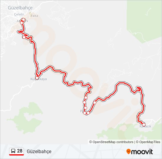 28 bus Line Map