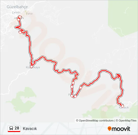 28 Bus Line Map