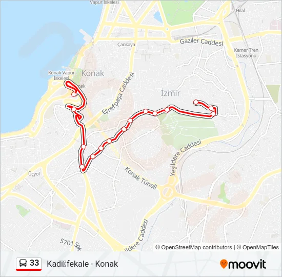 33 Bus Line Map