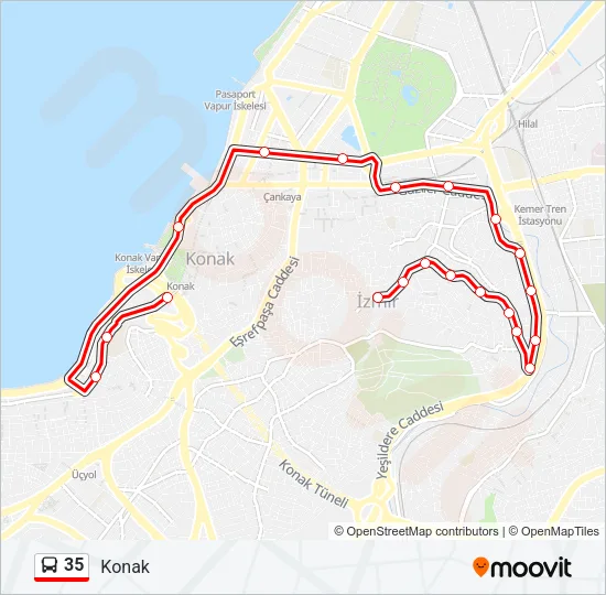 35 Bus Line Map