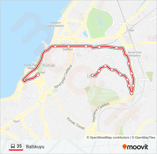 35 Bus Line Map