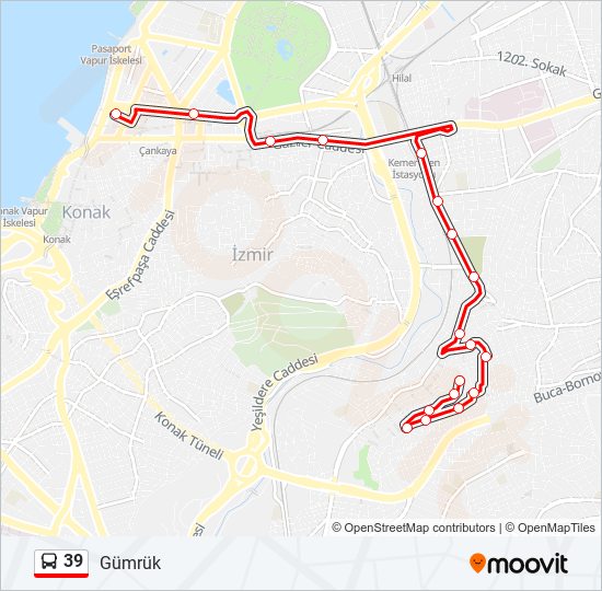 39 bus Line Map