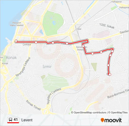 41 Bus Line Map