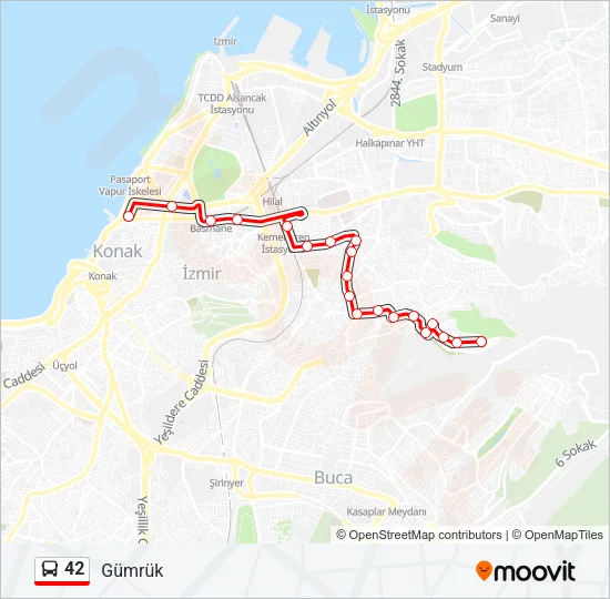 42 Bus Line Map