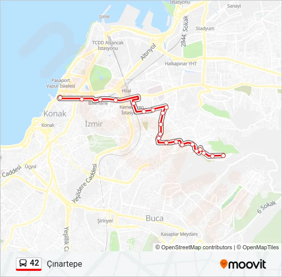 42 Bus Line Map