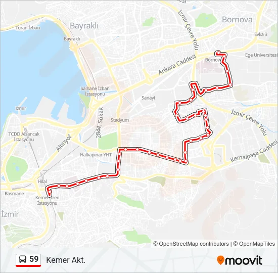 59 Bus Line Map