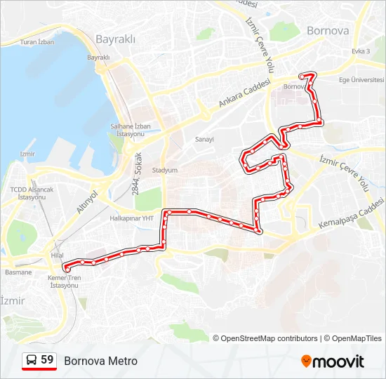59 Bus Line Map