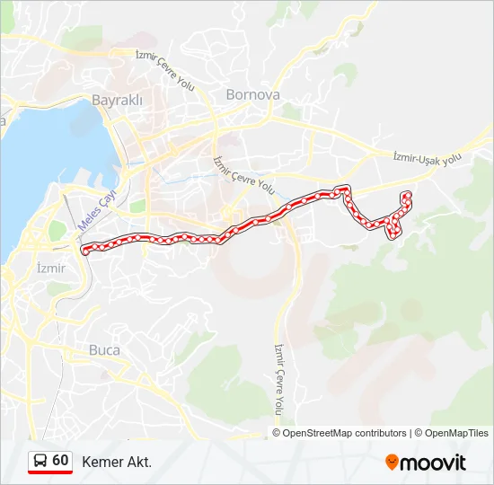60 Bus Line Map