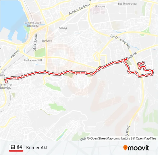 64 Bus Line Map