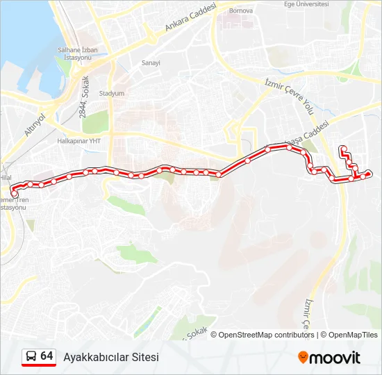 64 Bus Line Map
