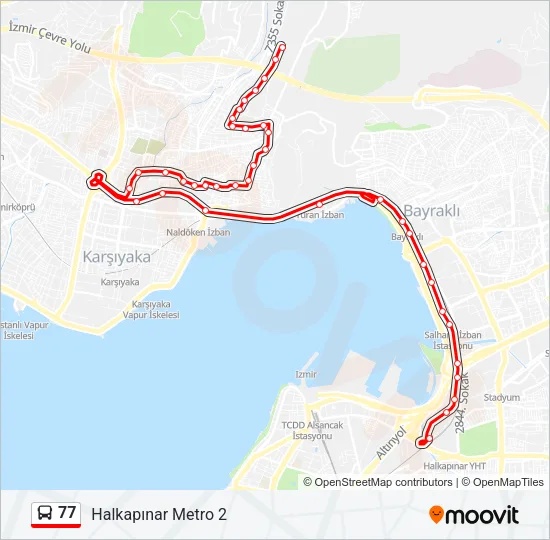 77 Bus Line Map