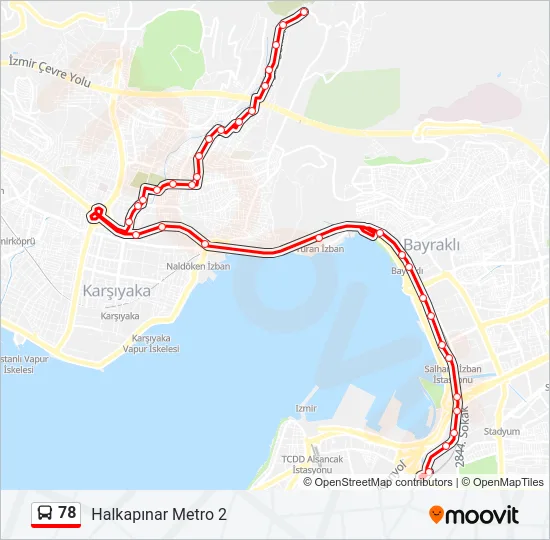 78 Bus Line Map