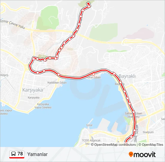 78 Bus Line Map